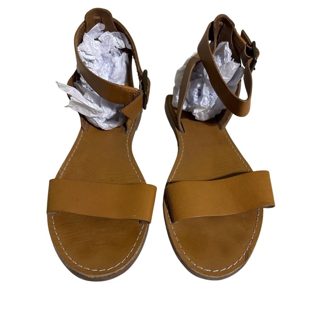 Madewell Ankle Strap Sandals Women's Size 7 Leather Brown Casual Shoes